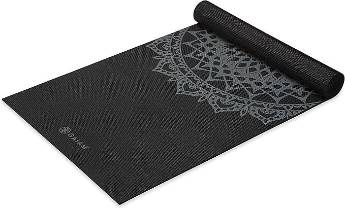 Gaiam Yoga Mat - Premium 5mm Print Thick Non Slip Exercise & Fitness Mat for All Types of Yoga, Pilates & Floor Workouts (68" x 24" x 5mm) - Bloomnest