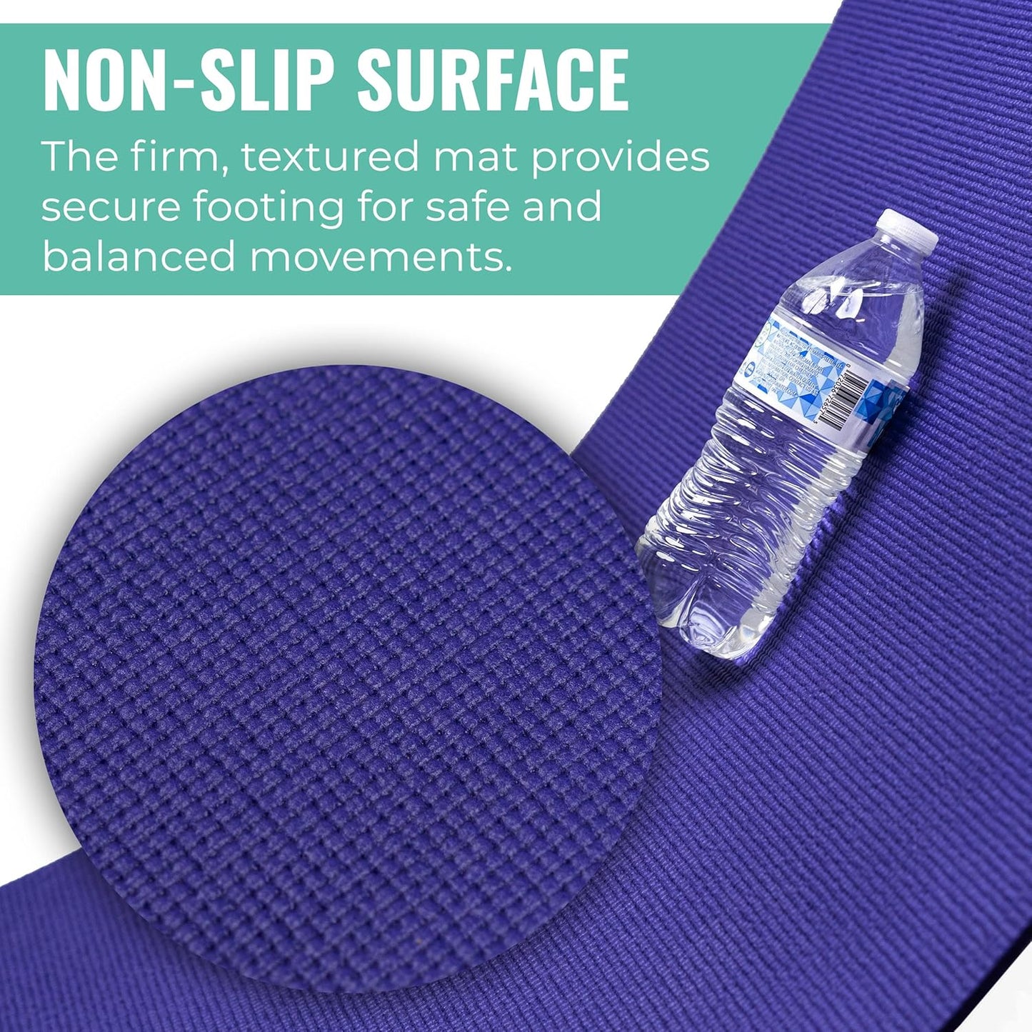 10-Pack Classic Yoga Mat With Carrying Strap, 68" x 24" Non Slip Exercise Mat, 4mm Thick Fitness Mat, Anti-Tear, Bulk Yoga Mats for Home Workout, Gym, School, or Studio