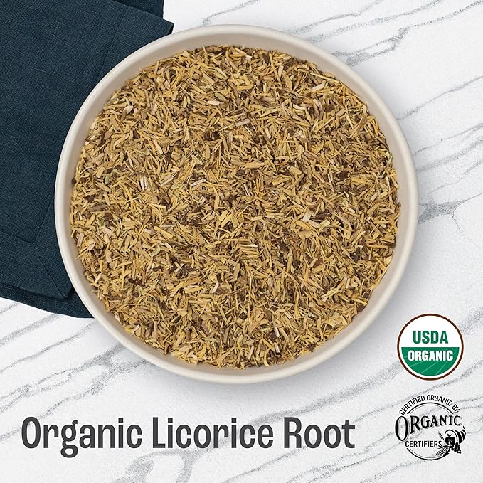J MAC BOTANICALS Organic Licorice Root Tea, Cut and Sifted, Dried Herb, regaliz Raiz organico - Bloomnest