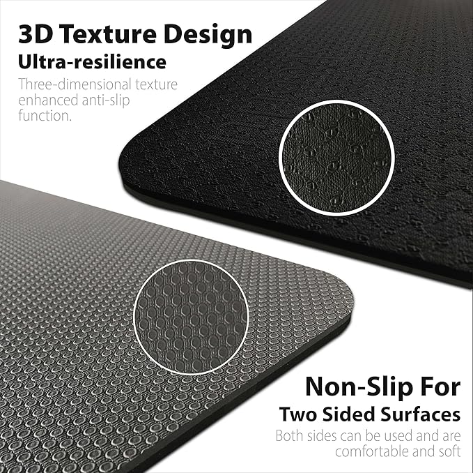 Extra Thick Exercise Yoga Mat with Strap - 2/5 Inch (10MM), Non-Slip Workout Mat for Yoga, Pilates, and Floor Exercises - Bloomnest