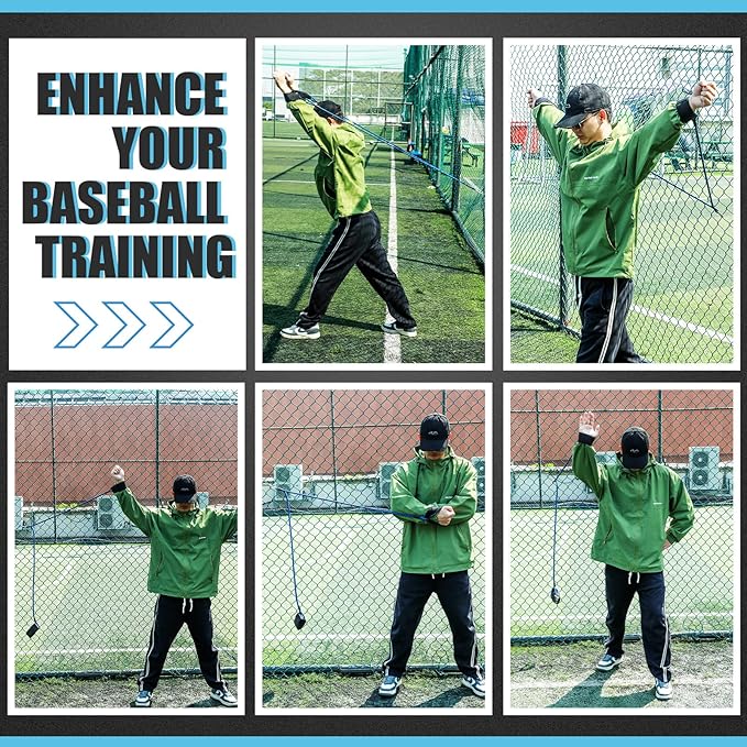 Zomiboo Baseball Bands Sports Resistance Exercise Bands Arm Strength Training Softball Baseball Pitching Training Workout Equipment for Youth Adult - Bloomnest