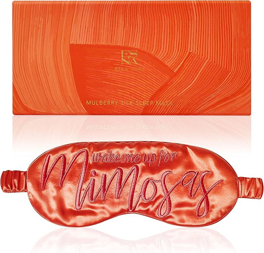 Luxury Silk Sleep Mask 22-Momme Mulberry Silk Ultra Comfort Deeper Relaxation Present-Ready Packaging Luxury Christmas for Her Eyeshade for Night Sleeping Travel Nap