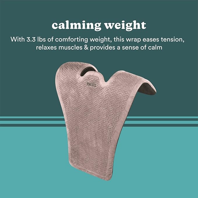 Homedics Vibration Heated Shoulder Massager Wrap, Comfort Pro Elite, Soft Fabric, Tension Relief, 2 Speeds & Styles, Long, NMS-450H - Bloomnest