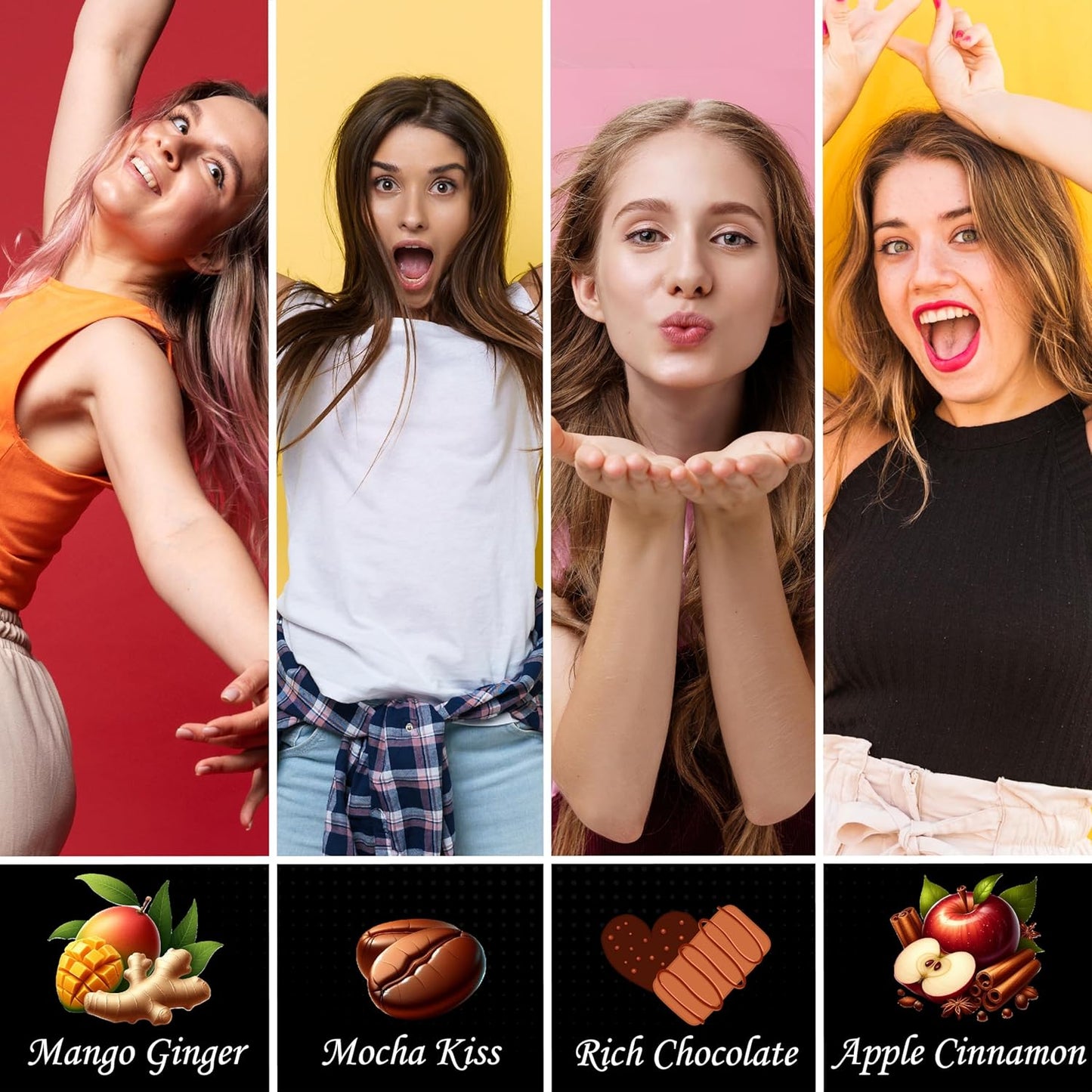 XOXO - 8 Piece Flavoured Body Massage Oils Set - Natural Pleasant Aroma for Men & Women - Quality Assurance, Nourishing & Moisturizing - 240ML/8.11 FL Oz - by Dude’s Love