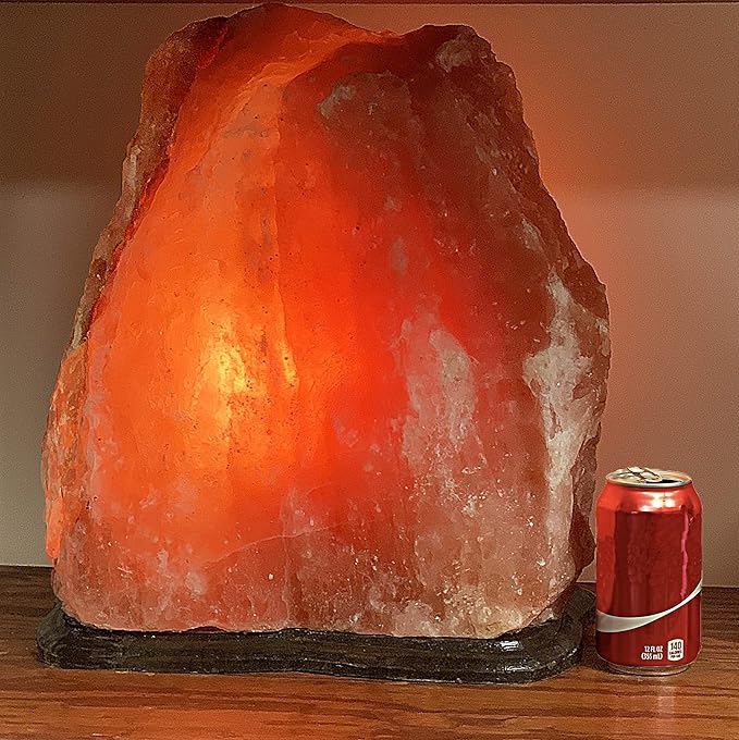 Giant Special Effect Natural Himalayan Crystal Rock Salt Lamp With Custom Base 65~75 lbs - Bloomnest