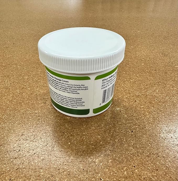 Wellness Professional Herbal Massage Cream, 4oz, Pura Massage Cream for Muscle Relief, Professional Deep Tissue Therapy, Wellness Herbal Massage - Bloomnest