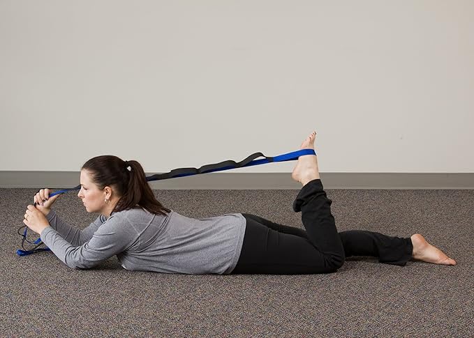 RangeMaster Stretch Strap with Exercise Guide│ Versatile Multi-Loop Strap Perfect for Yoga, Pilates, and Physical Therapy │ Portable │ Helps Improve Flexibility - Bloomnest