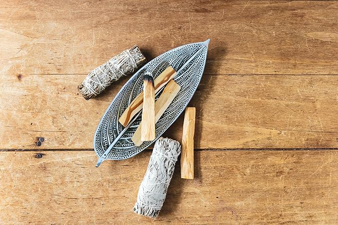 Triloka Large Recycled Aluminum Leaf Incense Holder - Bloomnest