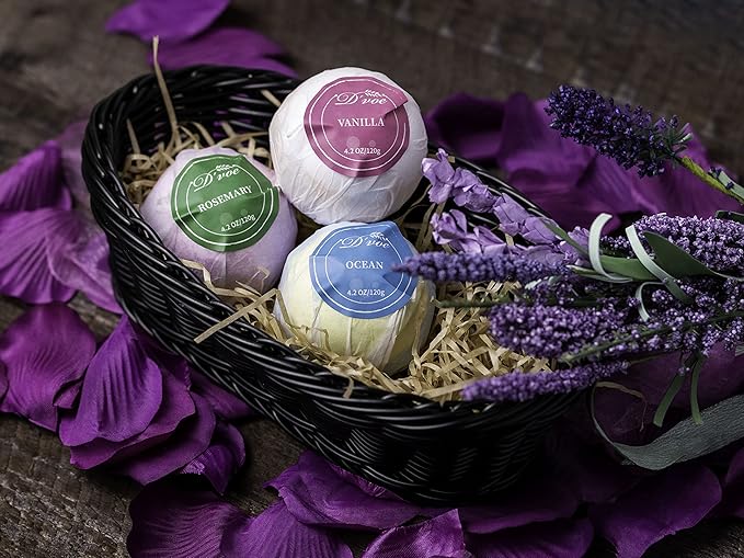 Bath Bombs Gift Set, XXL 4.2oz 12Pcs. All Natural Handmade Bathbombs With Organic Essential oils, Moisturizing Shea Butter/ Bath Salts for Relaxation/ Stress Relief .Great for any Occasions