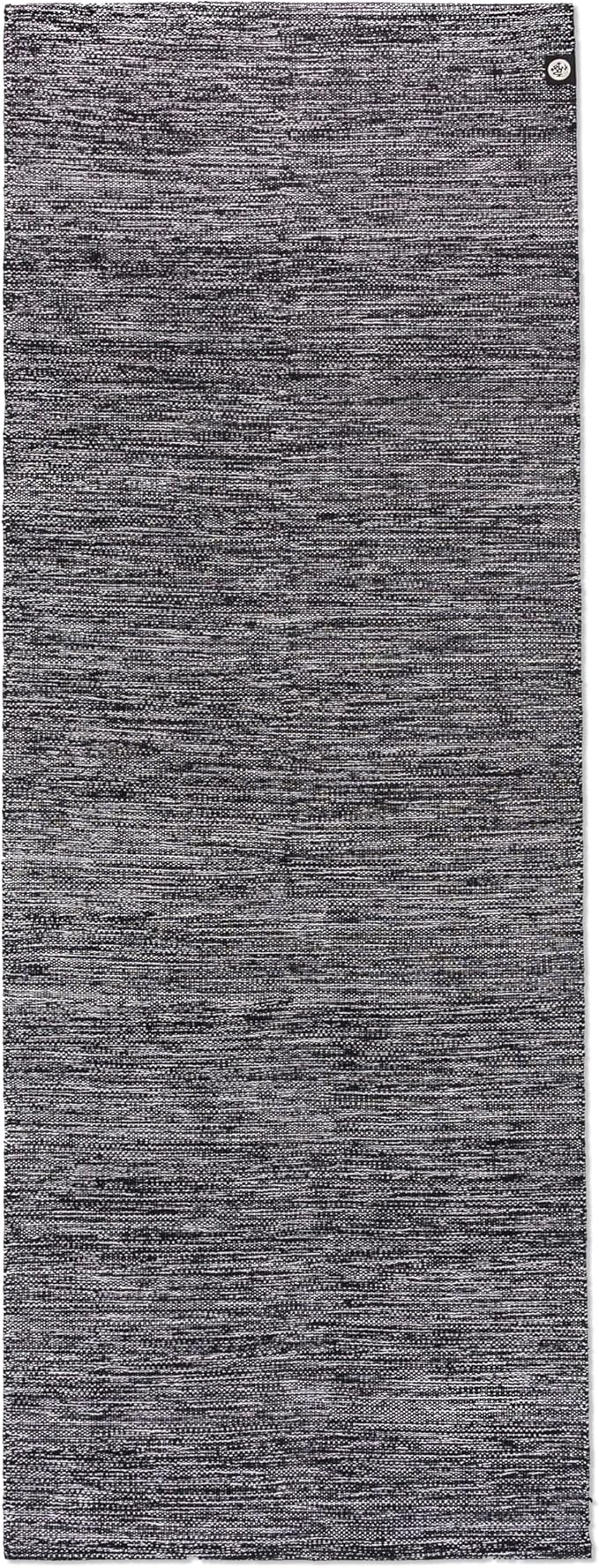 Manduka Shala Yoga Rug 71" - Outdoor Yoga & Meditation | Foldable & Machine Washable | Natural Cotton | Handmade | 71 x 26 inches | Black Heather - Bloomnest