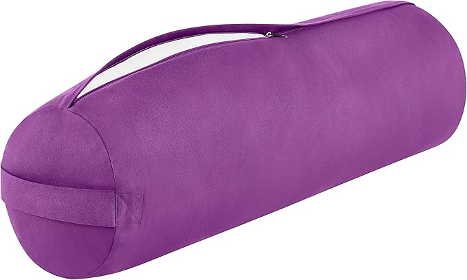 Retrospec Retrospec Sequoia Yoga Bolster Pillow - Meditation Cushion for Yoga Practices - Includes Machine Washable 100% Cotton Cover & Durable Carry Handle - Bloomnest