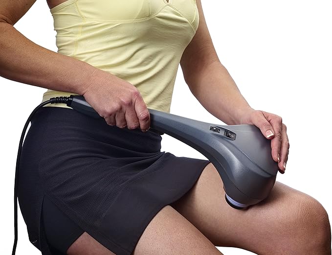 Thumper Sport Percussive Massager - Deep Tissue Home use Massage for Muscles, Back, Shoulders, Neck, Legs, arms. Portable Therapy Action Electric Handheld Massager with Long Handle - Bloomnest