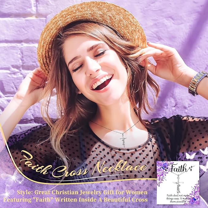 Valentine's Day Gift Christian Gifts For Women Faith - Inspirational Religious Birthday Gifts, Purple Spiritual Baptism Baskets For Mom, Grandma, Wife, Mothers, Friend, Sister,Catholic&Encouragement - Bloomnest