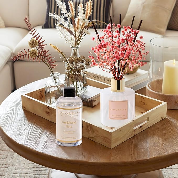 COCORRÍNA Refill - Sandalwood Rose 6.7 Fl.oz Reed Diffuser Refill with 8 Sticks - Bloomnest