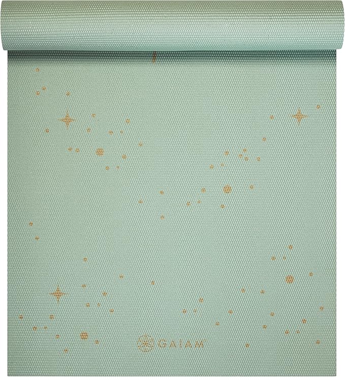 Gaiam Yoga Mat - Premium 6mm Print Extra Thick Non Slip Exercise & Fitness Mat for All Types of Yoga, Pilates & Floor Workouts (68"L x 24"W x 6mm Thick) - Bloomnest