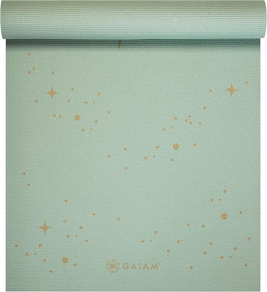 Gaiam Yoga Mat - Premium 6mm Print Extra Thick Non Slip Exercise & Fitness Mat for All Types of Yoga, Pilates & Floor Workouts (68"L x 24"W x 6mm Thick) - Bloomnest