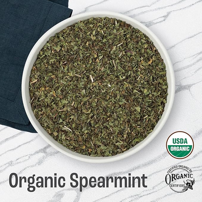 J Mac Botanicals Organic Spearmint tea loose leaf - Bloomnest