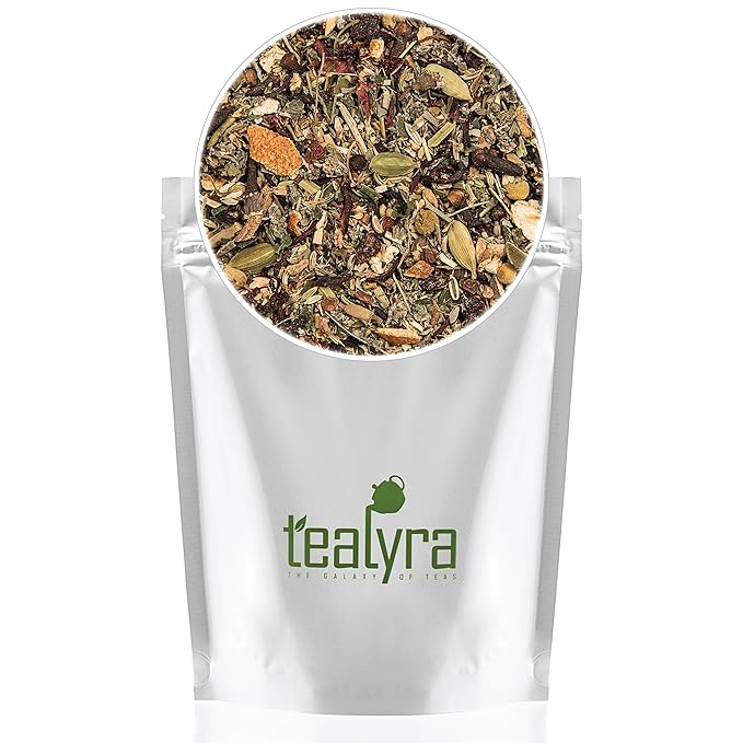 Tealyra - Calm Down - Nirvana - Chamomile Ginger Hibiscus - Wellness and Relaxing Herbal Loose Leaf Tea - Detox Tea - Caffeine-Free - All Natural - 220g (8-ounce) - Bloomnest