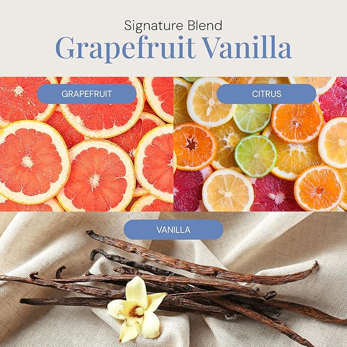 Grapefruit Vanilla Aroma Oil, Essential Oils Blend for Diffusers & Scent Machines, Sparkling Citrus & Warm Vanilla, Aromatherapy, Cold Air Diffuser Compatible, 300 mL - Bloomnest