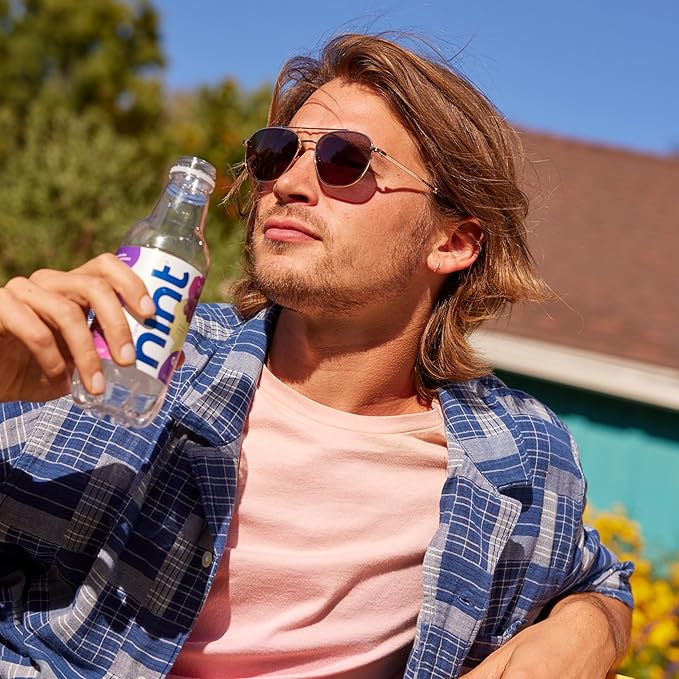 Hint Fruit-Infused Bottled Water, Grape - Sugar Free Flavored Water with Zero Calories, Naturally Flavored, and No Artificial Sweeteners - 16 Fl Oz (Pack of 12) - Bloomnest