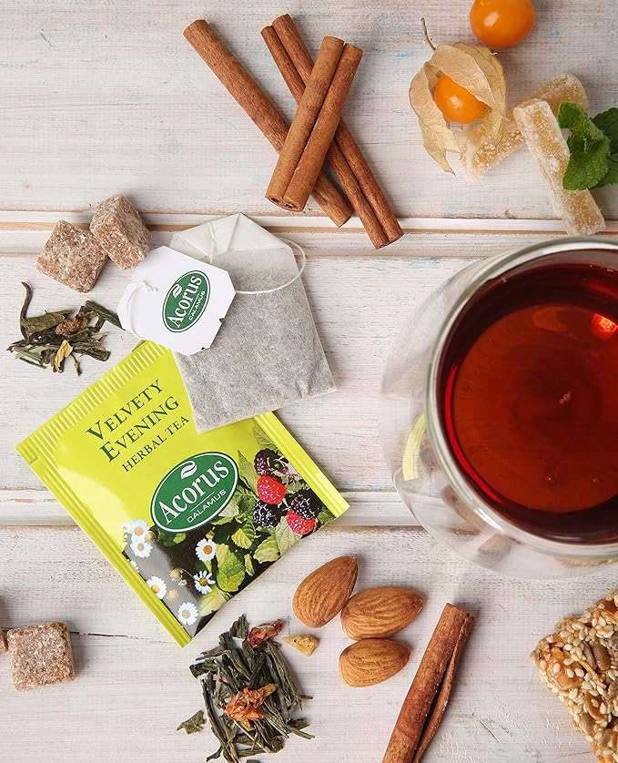 ACORUS Premium Tea Set - Natural Herbal Tea Variety Pack, Gift Set of 6 Different Teas, 60 Bags Individually Wrapped, Herbal Sampler Box - Bloomnest