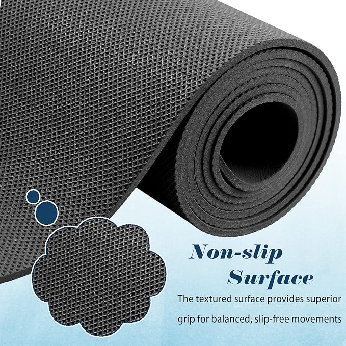 10 Pack Yoga Mats Bulk, 68'' x 24'' x 4mm Thick Yoga Mats for Kids and Adult Gym Mats Bundle Latex Free Exercise Mats with Non Slip Texture for Outdoor Yoga, Pilates or Workout - Bloomnest