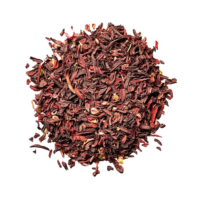 Worldwide Botanicals Organic Hibiscus Tea – 1 lb, Loose Leaf, Cut and Sifted – 100% Egyptian Hibiscus sabdariffa AKA Karkade, Roselle, Sorrel, Zobo, Flor de Jamaica, 1 Pound Bag - Bloomnest