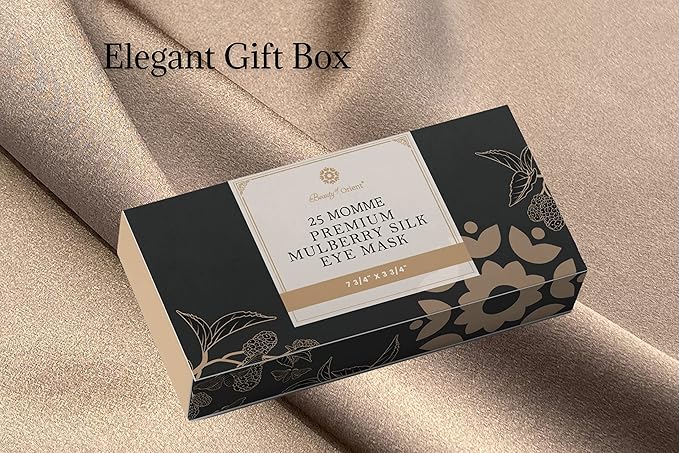 Premium Handcrafted 25 Momme Mulberry Silk Eye Mask for Sleeping (Chocolate) - Bloomnest