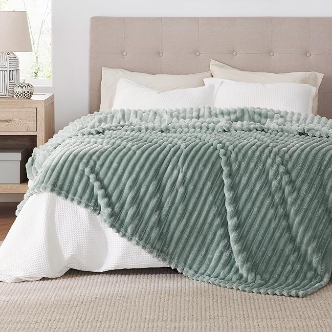 Bedsure GentleSoft Full Size Blankets for Bed - Cozy Soft Blankets for Women, Cute Large Throws for Girls, Sage Green, 84x90 Inches - Bloomnest