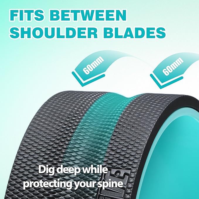 4 Pack Back Roller- Yoga Wheel for Back Pain Reliefn & Stretching, Back Wheel for Deep Tissue Massage, Back Stretcher for Physical Therapy & Exercise - Bloomnest