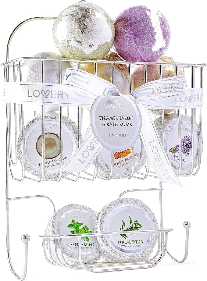 Essential Oil Shower Steamers and Bath Bombs Set - Lavender, Peppermint, Vanilla Coconut, Eucalyptus, Honey Almond Scented Aromatherapy Vaporizing Tablets, Relaxation Gifts for Women, 11pc - Bloomnest