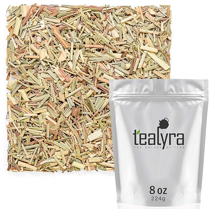 Tealyra - Pure Lemongrass - Loose Leaf Herbal Tea - Wellness Healthy Herb Tea - Caffeine-Free - Wild Grown - 224g (8-ounce) - Bloomnest