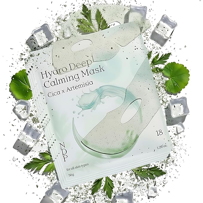 NDP Collagen Cica Cooling Hydro Mask – World’s First Freeze-Ready Hydrogel Face Mask with 55,000Da Vegan Collagen, Real Mugwort & Centella – Korean Mask for Sensitive Skin (36g x 4ea) - Bloomnest
