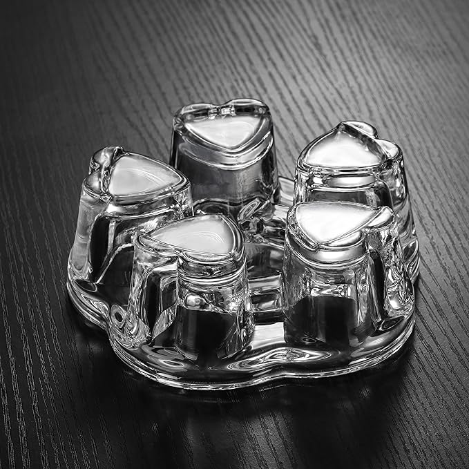 CNGLASS Glass Tea Warmer,Universal Heart Shaped Glass Teapot Wramer - Bloomnest