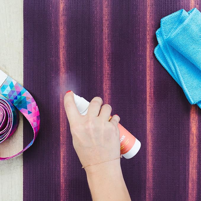 ASUTRA Yoga Mat Cleaner Spray Variety Pack (All Scents), 4 fl oz (Pack of 6) - No Slippery Residue, Organic Essential Oils, Deep-Cleansing for Fitness Gear & Gym Equipment, Microfiber Towels Included - Bloomnest