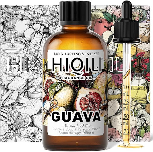 HIQILI Guava Fragrance Oil for Candle, Soap & Bath Bombs Making, Long-Lasting Fruity Scent, and Indoor Diffusers Use - 1 Fl Oz - Bloomnest