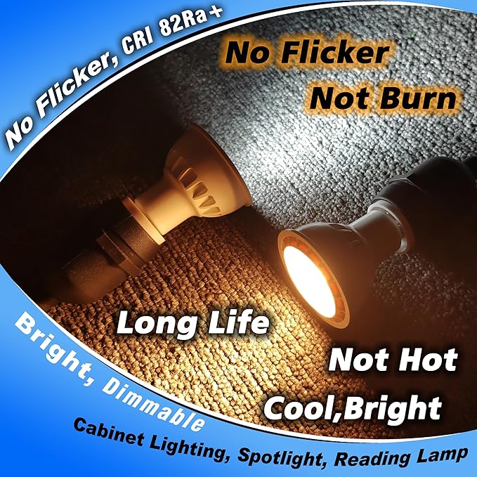 E17 LED Spotlight Bulb Dimmable 6W (60 Watt Equivalent) E17 Intermediate Base Type R14 Reflector Light Bulb for Desk Reading Cabinet Lamp Track Lights, Daylight 5000K, 600 Lumen, 3 Pack - Bloomnest