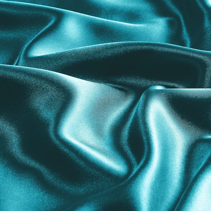 BEDELITE Satin Body Pillow Cover 2 Pack, Super Soft and Cooling Body Pillow Pillowcase for Hair and Skin, Breathable Silky Full Long Pillowcase Cover(20"x54", Teal) - Bloomnest
