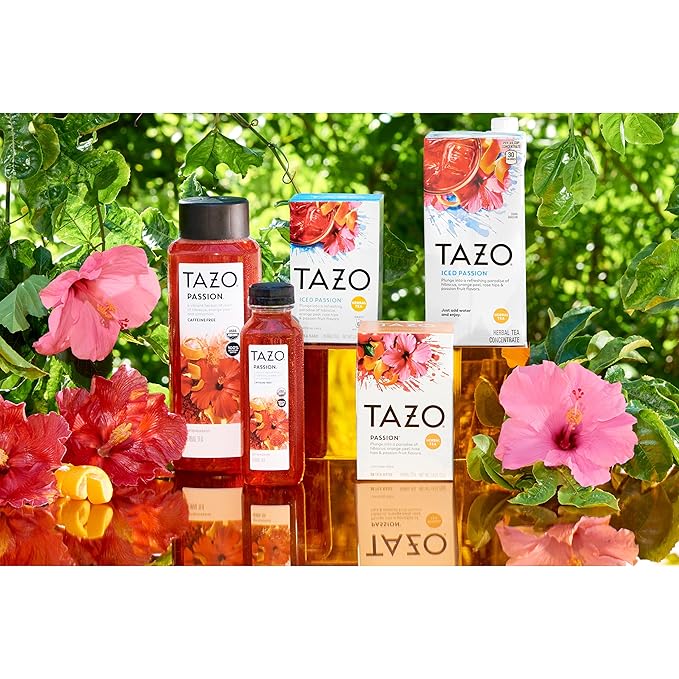 TAZO Passion Herbal Tea Bags,Hot or Iced,Caffeine Free,20 Tea Bags,(Pack of 2) - Bloomnest