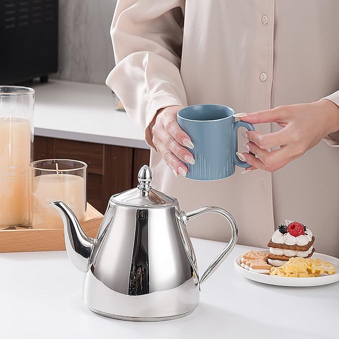 SANQIAHOME Stainless Steel Teapot with Infuser 2000ml - Bloomnest