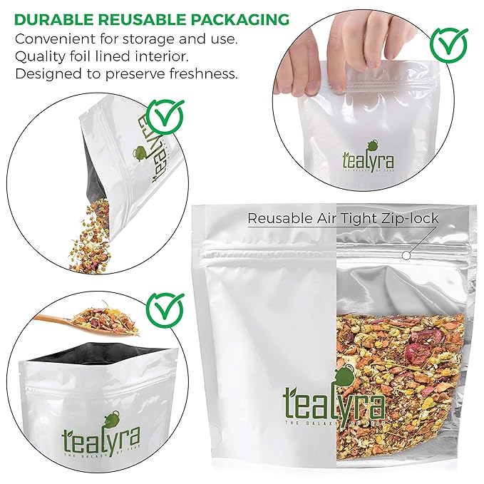Tealyra - Tranquil Nights - Chamomile Fruity - Herbal Tea - Loose Leaf Tea - Calming & Relax Tea - Caffeine Free - All Natural Ingredients - 110g (4-ounce) - Bloomnest