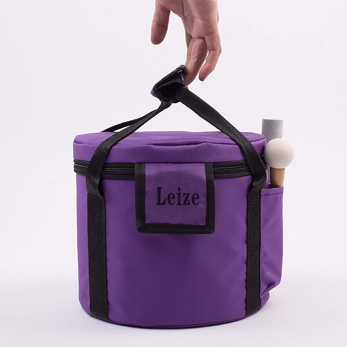 Leize Quartz Crystal Singing Bowl F Note 432 hz Heart Chakra Green 10" with Heavy Duty Carrying Case Suede Striker