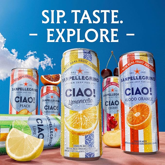Sanpellegrino Ciao Limoncello Flavored Sparkling Water, Italian Sparkling Water, 24Pk - Bloomnest