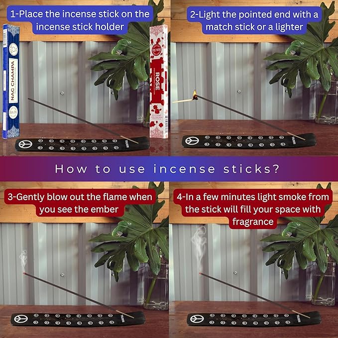 Trumiri Incense Sticks - Combo Pack of 35 Insence-Sticks - 15 Nag Champa + 20 Rose - Insenses - Insents - Incents - Inscense - Incence - Incienso - All Natural Incense Sticks TRUMIRI