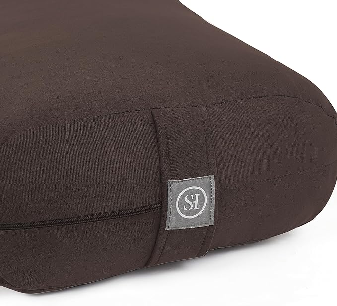 Meditation Cushion Bolster Pillow for Restorative Yoga – Supportive Cushion for Meditation, Pilates, and Relaxation – Filled with Buckwheat Hulls - Removable Cover - Bloomnest