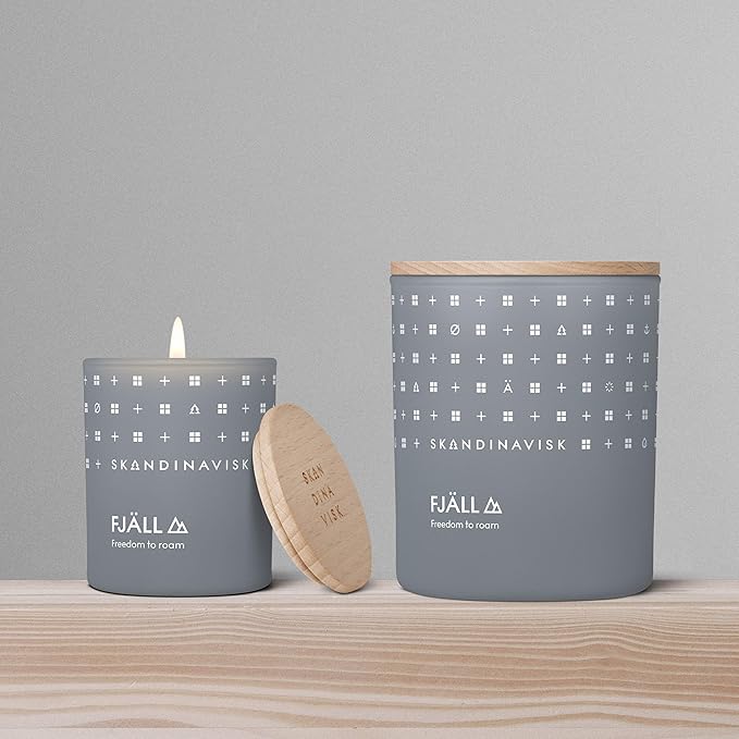 Skandinavisk FJÄLL 'Highland' Mini Scented Candle. Fragrance Notes: Heather and Thyme, Ground Berries and Leaf Sap. 2.3 oz. - Bloomnest