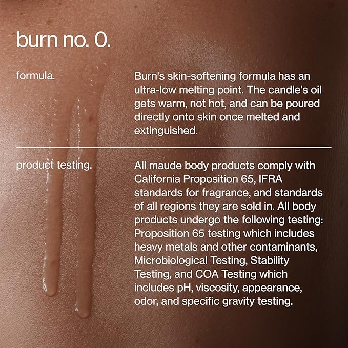 Maude Burn No. 0 - Unscented Jojoba Oil Massage Candle with Hydrating, Skin-Softening Soybean Oil - Paraben, Cruelty + Phthalate-Free Massage Oil Candle - Home + Self Care Gifts for Women & Men (4 oz) - Bloomnest