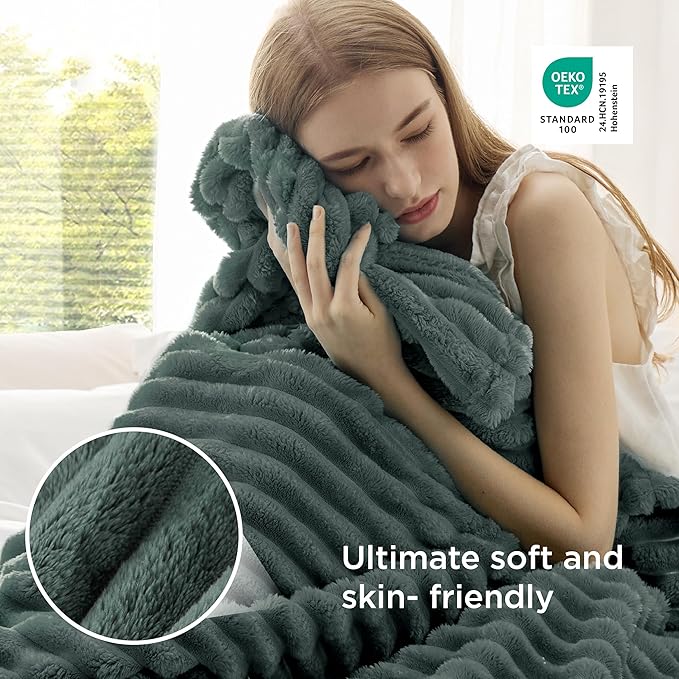 Bedsure GentleSoft Mallard Green Twin Blanket for Bed - Cozy Soft Blankets for Women, Cute Large Throws for Girls, 66x90 Inches - Bloomnest