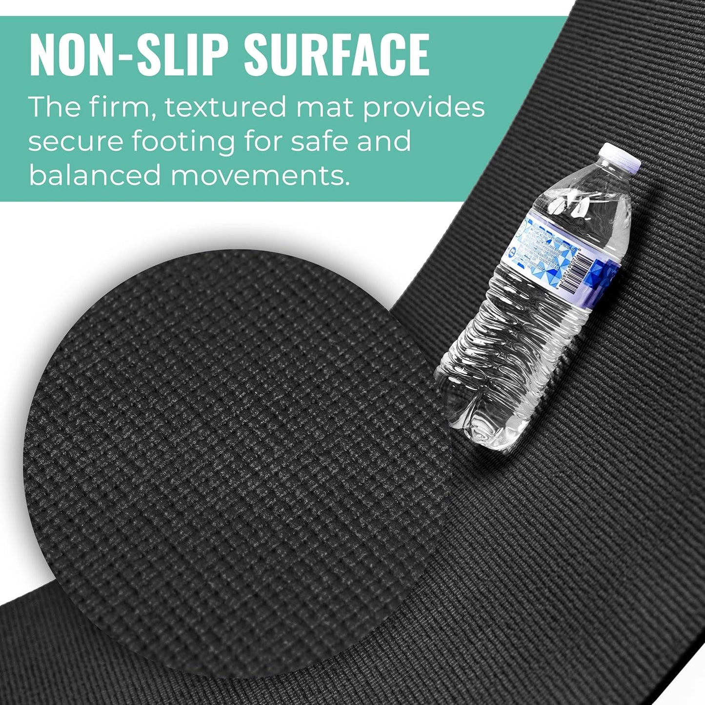 10-Pack Classic Yoga Mat With Carrying Strap, 68" x 24" Non Slip Exercise Mat, 4mm Thick Fitness Mat, Anti-Tear, Bulk Yoga Mats for Home Workout, Gym, School, or Studio