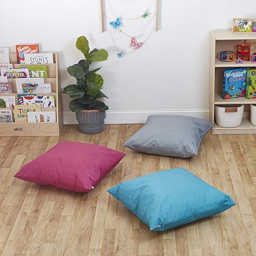 ECR4Kids Jumbo Floor Pillow, 27in, Flexible Seating, Turquoise - Bloomnest